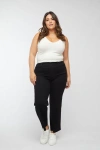Oliver Logan Aberdeen Jeans High Rise Wide Leg Crop In Black