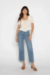 Oliver Logan Aberdeen Jeans High Rise Wide Leg Crop In Classic Vintage