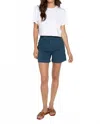 Oliver Logan Canyon High Rise Shorts In Majolica Blue In Blue