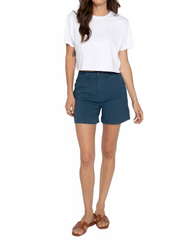 Oliver Logan Canyon High Rise Shorts In Majolica Blue