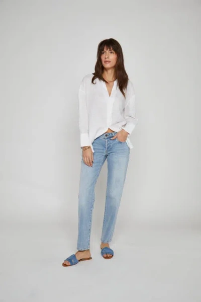 Oliver Logan Chester Jeans Low Rise Slim Straight In Light Indigo Worn