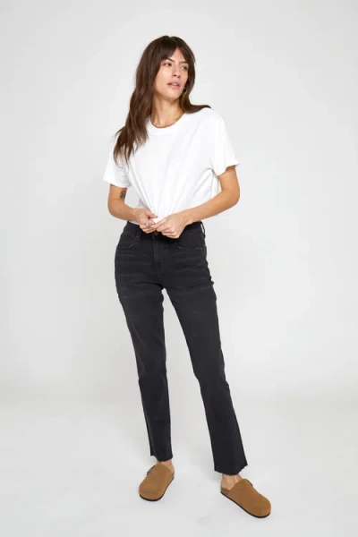 Oliver Logan Crosby Jeans High Rise Relaxed Taper Washed Black