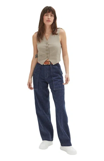Oliver Logan Easton Jeans Wide Leg Mid Rise Timbers