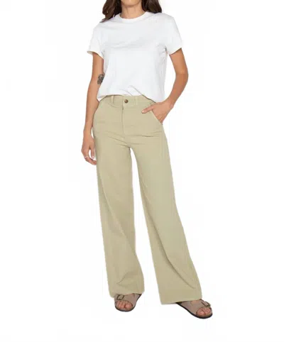 Oliver Logan Flora Stretch High Rise Trousers In Lint In Neutral