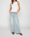 OLIVER LOGAN MADISON WIDE LEG CARGO JEANS IN HOTEL CALIFORNIA
