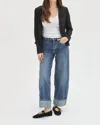 Oliver Logan Parker Baggy Cuffed Jean In Medium Worn In Blue
