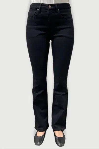 Oliver Logan Stanley Mid Rise Bootcut Jeans In Jet Black