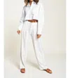Oliver Logan The Evanston Trouser In Cream In Gray