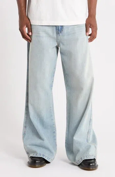 Oliver Logan Ultra Baggy Jeans In Faded Indigo