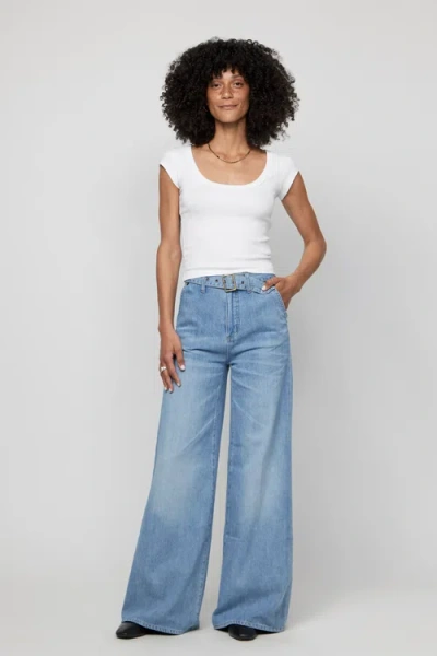 Oliver Logan Wescot Low Rise Belted Straight 1990 Vintage In Blue