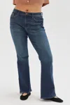 Oliver Logan Windsor Flare High Rise Jean In Dark Aged Vintage