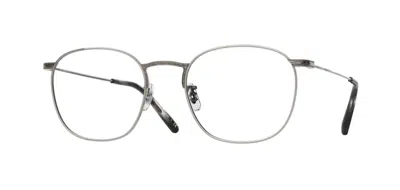Pre-owned Oliver Peoples 0ov 1285t Goldsen 5289 Antique Pewter Unisex Eyeglasses In Clear