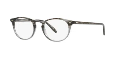 Pre-owned Oliver Peoples 0ov 5004 Riley-r 1002 Storm Grey 49mm Unisex Eyeglasses In Clear