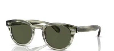 Pre-owned Oliver Peoples 0ov 5036s Sheldrake Sun 170552 Jade/grey 49mm Men's Sunglasses In Gray