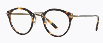 Pre-owned Oliver Peoples 0ov 5184 Op-505 1407 Vintage Dtb Havana Round Unisex Eyeglasses In Clear