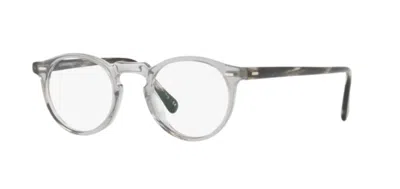 Pre-owned Oliver Peoples 0ov 5186 Gregory Peck 1484 Workmen Grey Unisex Eyeglasses In Clear