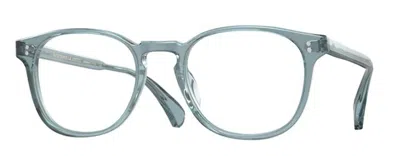 Pre-owned Oliver Peoples 0ov 5298u Finley Esq. (u) 1617 Washed Teal Unisex Eyeglasses In Clear