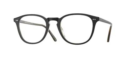 Pre-owned Oliver Peoples 0ov 5414u Forman-r 1453 Semi Matte Black/ Olive Eyeglasses In Clear