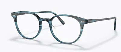 Pre-owned Oliver Peoples 0ov 5429u Mikett 1672 Teal Vsb Round Unisex Eyeglasses In Clear