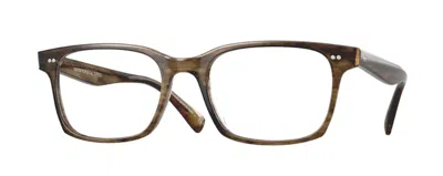 Pre-owned Oliver Peoples 0ov 5446u Nisen 1689 Sepia Smoke Rectangle Eyeglasses In Clear