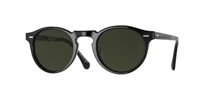 Pre-owned Oliver Peoples 0ov 5456su Gregory Peck 1962 Black Polarized Sunglasses In Green