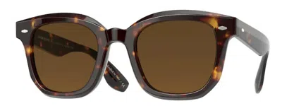 Pre-owned Oliver Peoples 0ov 5472su Filu' 165457 Dm2/true Brown Polarized Sunglasses