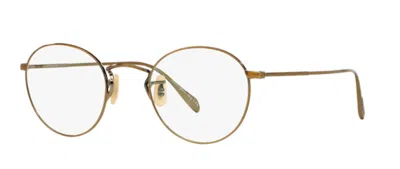 Pre-owned Oliver Peoples 0ov1186 Coleridge 5039 Antique Gold Eyeglasses In Clear