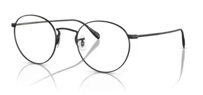 Pre-owned Oliver Peoples 0ov1186 Coleridge 5062 Matte Black Round Men's Eyeglasses In Clear