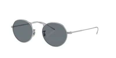Pre-owned Oliver Peoples 0ov1220s-495036r8 Phantos Silver In Clear
