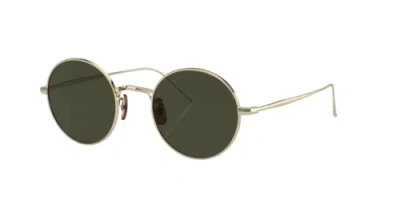 Pre-owned Oliver Peoples 0ov1293st-485035p1 Round Gold In Green