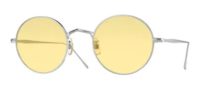 Pre-owned Oliver Peoples 0ov1293st G. Ponti-3 5036r6 Silver Titanium Unisex Sunglasses In Yellow Wash