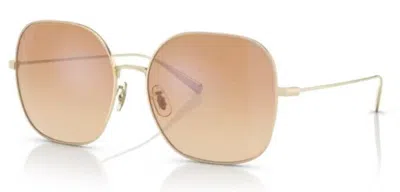 Pre-owned Oliver Peoples 0ov1315st Deadani 50357k Gold/coral Gradient Mirrored Sunglasses In Pink