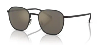 Pre-owned Oliver Peoples 0ov1329st 501739 Matte Black Grey Square 49mm Men's Sunglasses In Grey Goldstone