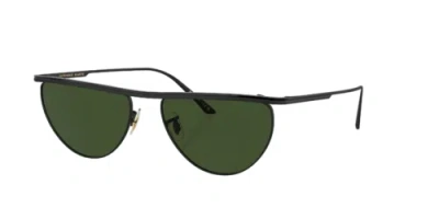 Pre-owned Oliver Peoples 0ov1342s-56506271 Irregular Black In Green