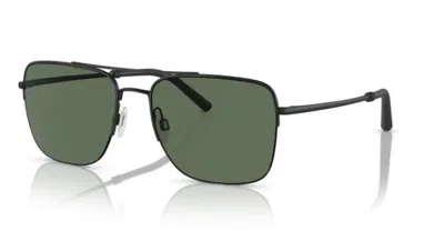 Pre-owned Oliver Peoples 0ov1343s R-2 50629a Matte Black/green Polarized Men's Sunglasses