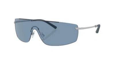 Pre-owned Oliver Peoples 0ov1344s-38506380 Irregular Silver In Blue