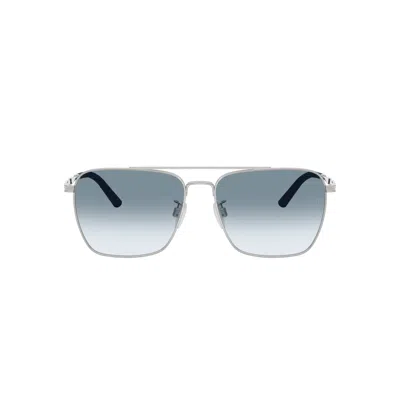 Oliver Peoples 0ov1362s Square Metal Frame Sunglasses With Gradient Blue Lenses