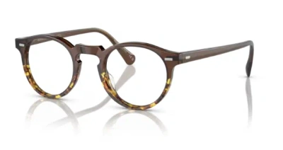 Pre-owned Oliver Peoples 0ov5186 Gregory 1756 Espresso 382 Gradient 45mm Men's Eyeglasses In Clear