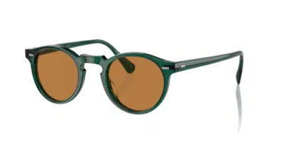 Pre-owned Oliver Peoples 0ov5217s-50176353 Phantos Green In Brown