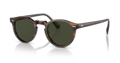 Pre-owned Oliver Peoples 0ov5217s Gregory Peck 1724p1 Tuscany Tortoise/g-15 47mmsunglasses In Gray