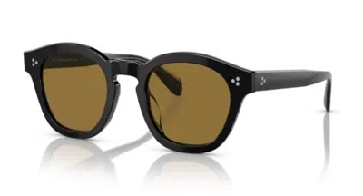 Pre-owned Oliver Peoples 0ov5382su Boudreau L.a 100573 Black/orange Unisex Sunglasses