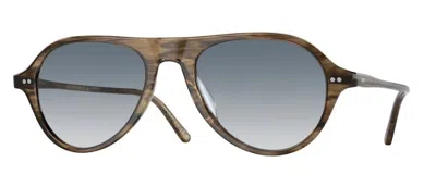 Pre-owned Oliver Peoples 0ov5406u Emet 1689 Sepia Smoke/soft Teal Unisex Sunglasses
