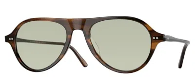 Pre-owned Oliver Peoples 0ov5406u Emet 1724 Tuscany Tortoise/green Wash Unisex Sunglasses