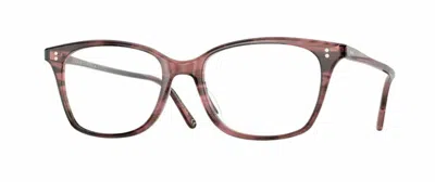 Pre-owned Oliver Peoples 0ov5438u Addilyn 1690 Merlot Smoke Eyeglasses In Clear