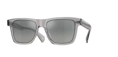 Pre-owned Oliver Peoples 0ov5444su 11326i Casian Grey /gradient Grey Mirrored Sunglasses In Gray
