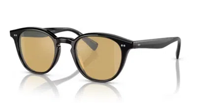 Pre-owned Oliver Peoples 0ov5454su Desmon Sun 10050f Black/mustard Mirrored Sunglasses In Orange