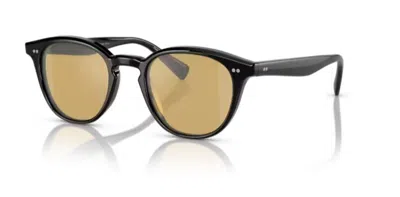 Pre-owned Oliver Peoples 0ov5454su Desmon Sun 10050f Black/mustard Mirrored Sunglasses In Orange