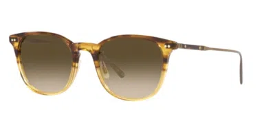Pre-owned Oliver Peoples 0ov5482s Gerardo 170385 Brown/chrome Olive Men's Sunglasses In Green