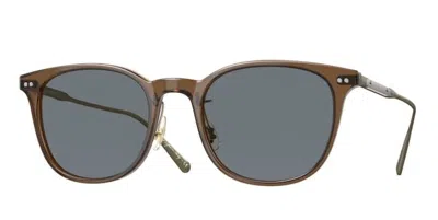 Pre-owned Oliver Peoples 0ov5482s Gerardo 1738r8 Translucent Brown/indigo Men's Sunglasses In Blue