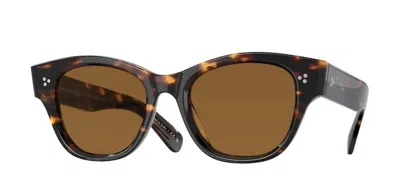 Pre-owned Oliver Peoples 0ov5490su Eadie 165453 Dm2 Havana/true Brown Women's Sunglasses